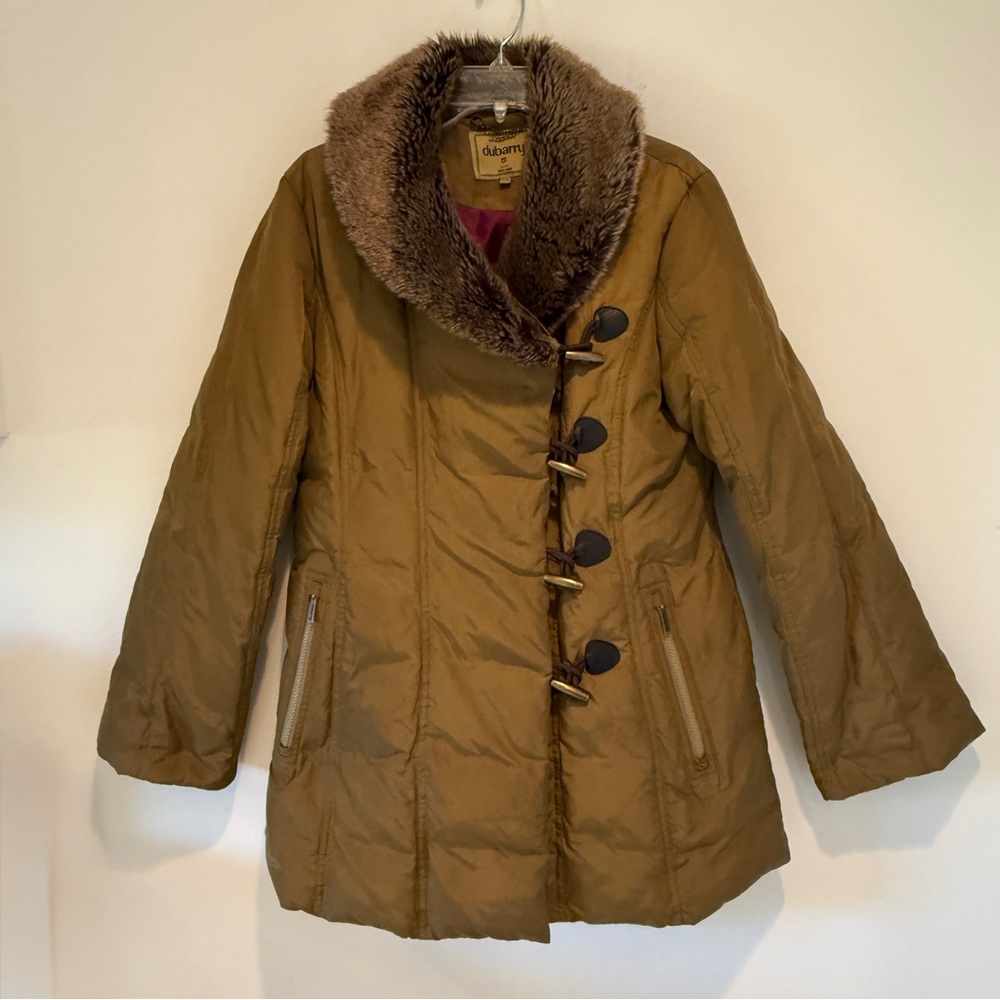 Dubarry of Ireland Keyes Parka Down Filled Faux Fur Collar Coat Women’s US 10 - Picture 2 of 16
